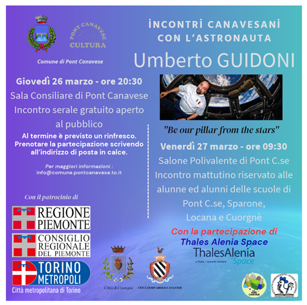 Incontri canavesani con l'astronauta Umberto Guidoni